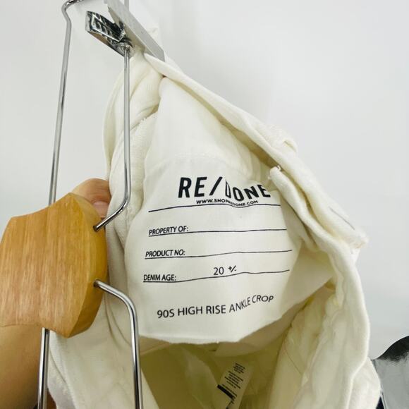 Re/Done White Ankle & Cropped Jeans - Picture 7 of 8